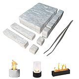 96 Pcs Small Ceramic Wool Wick for Tabletop Fire Pit, Suitable for Ethanol Fireplace Fuel, Fireplaces Sponge Cotton Core for Bioethanol Table Top Firepit Indoor Or Outdoor