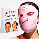VogueNow LED Light Therapy Mask - FDA-Cleared Device for Wrinkles & Acne - Red Light Therapy for Face with Chin & Lip Coverage - Red, Blue & Near Infrared Facial Skincare Device with 280 LEDs