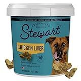 Stewart Chicken Liver Dog Treats, 11.5 oz, ~215 Pieces, Freeze Dried Raw, Single Ingredient, 60% Protein Training Treats or Meal Topper in a Resealable Tub, Grain Free, Gluten Free