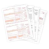 1099 MISC Forms 2025, 5 Part Tax Forms Kit, 50 Vendor Kit of Laser Forms, Compatible with QuickBooks and Accounting Software
