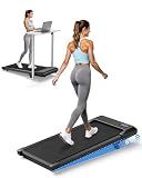 Superun Walking Pad with 6% Incline, Under Desk Treadmill for Home Office, 3 in 1 Portable Walking pad Treadmill with Remote Control, 2.5HP Quiet Mini Treadmills, 300 lbs Capacity, Rich Black