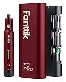 Fanttik F2 PRO Cordless Rotary Tool Kit Strong Magnetic Motor, Revostor Hub, 5 Variable Speed, 25000 RPM, 55 Accessories, for 3D Printed Sanding, Polishing, Drilling, Carving, Cutting DIY Craft, Red
