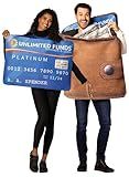 Rasta Imposta Halloween Couples Costume, Men's Brown Wallet & Platinum Credit Card, Adult One Size, Unisex