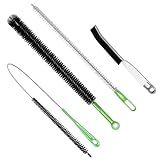 4pcs Flexible Cleaning Brush Set for Dryer Vents, Fridge Coils, HVAC Systems & Tight Spaces – Multi-Use Lint and Dust Remover with Crevice Brush and Detailing Tools