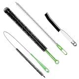 4pcs Flexible Cleaning Brush Set for Dryer Vents, Fridge Coils, HVAC Systems & Tight Spaces – Multi-Use Lint and Dust Remover with Crevice Brush and Detailing Tools