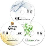 Office Suite & LibreOffice 2025 on CD Disc Compatible with Microsoft Office + GIMP Photo Editing Software Compatible with Adobe Photoshop Element 2022 for Windows PC & Mac