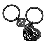 Couple Gifts Keychain You Are My Person I Love You Puzzle Piece Heart Keychain His Crazy Her Weirdo Gifts for Him Boyfriend (Forever You Hold the Key to My Heart)