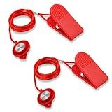 2pcs Universal Treadmill Magnet Safety Key, Magnetic Safety Switch Round Treadmill Safety Key Replacement Treadmill Emergency Stop Magnet for Treadmills Running Machines