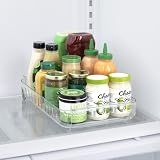 YouCopia RollOut Fridge Caddy BPA-Free Clear Rolling Refrigerator Organizer Bin with Adjustable Dividers and Handles, 9" Wide
