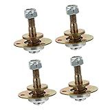 4Pcs Rocking Chair Bearing Kits Premium Iron Connecting Fittings for Glider Chairs Sturdy Replacement Screws with Clear Thread for Furniture