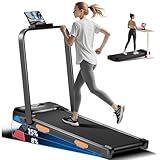 CURSOR FITNESS 15% Walking Pad Treadmill with Incline 0.6-6.2MPH Foldable Quiet Walking Pad for Home Small 2.5HP Under Desk Compact Treadmill with 300LBS Capacity