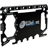 W4W, Multi purpose survival Pocket tool - Stocking Stuffers for Men Great Christmas gifts - Credit Card Wallet Size Ninja Multitool - 43 in 1 (Black)