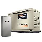 Generac Guardian 10kW Home Standby Generator with 100 Amp Transfer Switch - Automatic Whole House Backup Power for Storms, Emergencies, and Outages, WiFi Enabled, Runs on Natural Gas or Liquid Propane
