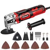 AVID POWER Oscillating Tool, 3.5-Amp Oscillating Multi Tool with 4.5° Oscillation Angle, 6 Variable Speeds and 11 pcs Saw Accessories, Auxiliary Handle