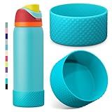 2PCS Diamond Silicone Boot for Owala Water Bottle 24 oz 32 oz 40 oz, Anti-Slip Protective Sleeve for Owala Twist,FreeSip and Flip Stainless Steel Water Bottle, BPA-Free, Dishwasher Safe, Accessories