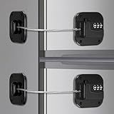 Himake Refrigerator Lock, Combination Lock for Refrigerator Cabinets, Drawers, Heavy Duty Fridge Lock, Easy Install No Keys Needed (2 Pack)