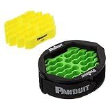 Panduit CBOT24K Tak-Ty Cable Organizing Tool Kit, Manage Up to 24 Cables, Includes Jacket Cover, Hook & Loop Fastener, 2 Organizing Inserts, Compatible with Cat5e, Cat6, Cat6A Cables, Black