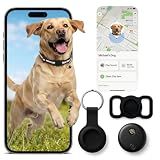 Dog Tracker, GPS Tracker for Dogs with Real-Time Location Tracking, No Monthly Fee or SIM, IP68 Waterproof Mini Pet Finder, 365-Day Battery, Stay Connected & Worry Less, iOS Only (Black)