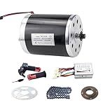 36V Brushed Electric Motor Kit 2500RPM High Speed Brush DC Motor Controller 500W Electric Bike Scooter Motor with Brushed Controller for Dirt Bike Crazy Cart Mini Motorcycle Upgrade and Conversion