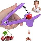 Cherry Pitter Tool Pit Remover, Cherry Core Remover Tool with Space-Saving Lock Design, Heavy-Duty Cherry Pit Remover for Kids / Making Cherry Jam