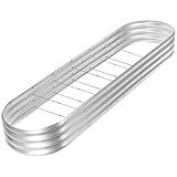 Land Guard 8ft Galvanized Raised Garden Bed Kit, Raised Garden Boxes Outdoor, Oval Metal Raised Garden Beds for Vegetables, Silver,108 Gallon Capacity(with 10 Connecting rods)