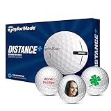 Taylormade Distance + Custom Golf Balls | Add Photo, Logo, or Text (Set of 12)