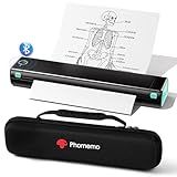 Phomemo Portable Printers Wireless for Travel - Bluetooth Thermal Printer Supports 8.5" X 11" Letter, Inkless Printer Compatible with Phone Laptop for Home Use Car Office School, Come with Carry Case
