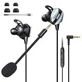 VersionTECH. Wired Gaming Earbuds with Mic, in-Ear Gaming Earphones with Dual Audio Drivers, in-Line Controls, HiFi Noise Cancelling Headphones for PC, Nintendo Switch, Xbox Series X|S, PS5, PS4
