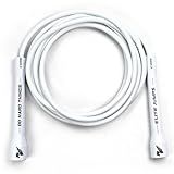 Elite Jumps 6mm PVC Jump Rope – Adjustable All-White Fitness Skipping Rope with Unbreakable Handles & Non-Kinking Cord – Premium Workout Equipment for Men & Women