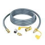 Skyflame 12 Feet Natural Gas Conversion Kit, Propane to Natural Gas Hose with Quick Connect Fitting, Fitting for Grill, Generator, Fire Pit, Patio Heater and More NG Appliance - 40K BTU