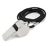 Whistle, Whistle for Coaches Stainless Steel Whistles with Lanyard Referee Whistle Emergency Coach Whistles Teacher Whistle Loud Crisp Sound Whistle for Adults Teachers Pet Training Outdoor Sports