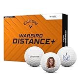 Callaway Warbird Distance + Personalized Golf Balls - Customized with Picture, Logo, Text - 12 Pack
