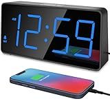 Peakeep Digital Alarm Clock for Bedrooms Bedside, Loud for Heavy Sleepers