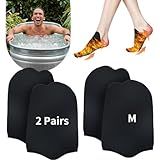 2 Pairs Ice Bath Toe Socks, Cold Plunge Toe Covers, Ice Bath Toe Booties Cold Plunge Toe Booties, Cold Plunge Tub Accessories, Reusable Neoprene Toe Warmers for Cold Plunge at Home M-Black