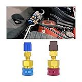 zipelo R1234YF Quick Couplers Kit, R1234YF to R134A Conversion Kit, High Low Side Adapters Hose Fitting Connector for R1234YF Refrigerant Car Air Conditioning System AC Charging, Car Accessories