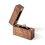 Wislist Wooden Engagement Ring Box Small Slim Proposal Wedding Ring Case
