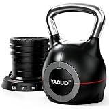 Yagud Adjustable Kettlebell for Strength Training, Quick-Change 3.5-22.5lbs Kettle Bells Weights Set with 7 Levels, Heavy Kettlebell Set for Home Gym, Swings & Full-Body Workouts