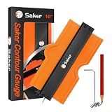 Saker Contour Gauge Profile Tool with Adjustable Lock 10 Inch Orange