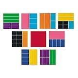 Learning Resources Deluxe Rainbow Fraction Squares - Math Classroom Supplies, Visual Math Tool for Kids Ages 6+