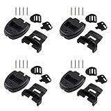 Biaungdo 4 Sets Spa Tub Cover Clip Replacement Kit, Spa Hot Tub Cover Clip Lock Kit Replace Broken Latches Repair Kit for Spa Cover Straps with Keys & Hardwares Accessories(Black)