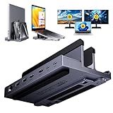 Laptop Docking Station Stand Dual 4K Monitor: QUUGE USB C Docking Station Dual Monitor for Laptop, 2 HDMI (Single 4K@120Hz), 2 USB3.0 Ports, 100W PD, RJ45 Ethernet, Universal Laptop Stand USB C Dock