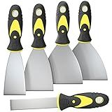 Rerdeim 5Pcs Putty Knife, Set, 1" 2" 3" 4" 5" Scraper, Spackle Knife, Paint Scraper, Scraper Tool, No Rusting, Perfect For Repairing Drywall, Removing Wallpaper, Mud, Plaster Scraping