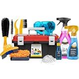 focopot Bike Chain Cleaner Kit with Bicycle Cleaner(25 oz),Degreaser(10 oz),Oil Lubricant(2 oz),Cleaning Brush Tool,Bike Chain Cleaning kit to Clean and Lube Mountain/Road/MT/E Bike