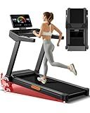 UMAY Fitness Treadmill with 20% Maunal Incline,42.5"x16.1" Ultra Large Walking & Running Area Treadmill - 400LB Capacity,5.7HP & 8.7 MPH Speed (20% Incline with Black)