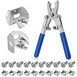 Rotable Dual Head Cage Nut Tool Kit with 10 Sets M6 Silver Rack Mount Screws - Screw Install and Remove Tool for M4 M5 M6 M8 M10 - Screw Tool Kit for Server Rack, Network Cabinet, Data Center(Blue)
