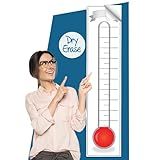 Fundraising Goal Thermometer Chart - 11" x 48", Reusable, Dry Erase Goal Tracker - Great for Schools, Churches, Offices & Charities