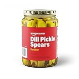 Amazon Saver, Kosher Dill Pickle Spears, 24 Fl Oz (Previously Happy Belly, Packaging May Vary)