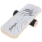 ZUKAM Balance Board Trainer, Wooden Balancing Board with Workout Guide to Exercise and Build Core Stability, Wobble Board for Skateboard, Hockey, Snowboard & Surf Training (Claw)