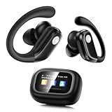 jaddsa Wireless Earbuds, 2026 Ear Buds with Smart Charging Case, Stereo Sound Headphones for Sports & Working, ANC Noise Cancelling, IPX7 Waterproof Earphone for iPhone/Android- Ebony