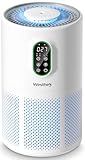Air Purifiers for Home Large Room up to 1650 ft², WESTHEY H13 True HEPA Air Purifier for Bedroom with Night Light, Air Quality Monitor, Fragrance Sponge, Air Cleaner for Wildfire Smoke Dander Dust